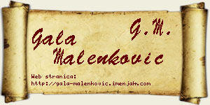 Gala Malenković vizit kartica